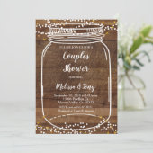 メイスンジャールカップルのシャワー招待状カード 招待状 (スタンド正面)
