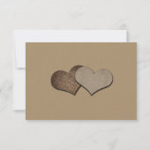 メイスンジャールクラフトペーパーウェディングRSVP 出欠カード (裏面)