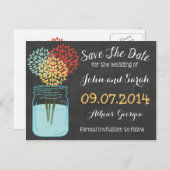 メイスンジャールシャルボード日付を保存 案内ポストカード (正面/裏面)