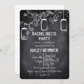 メイスンジャールシャルボード素朴バチェロレッテ 招待状 (正面/裏面)