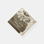 メイスンジャールストリングライツツリーバーンウッドナプキンズ スタンダードカクテルナプキン (角)