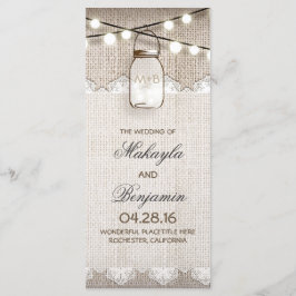 メイスンジャールストリングライツバーラップ結婚式 プログラム