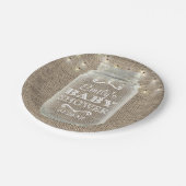 メイスンジャールストリングライトバーラップ素朴ベビーシャワー ペーパープレート (アングル)