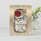 メイスンジャールスパークルライト&レッドローズブライダルシャワー 招待状 (スタンド正面)