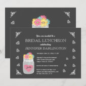 メイスンジャールチョーク素朴ボードブライダルルンチョンA01C 招待状 (正面/裏面)