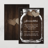 メイスンジャールバーラップ素朴ウッドアコモデーションカード エンクロージャーカード (正面/裏面)