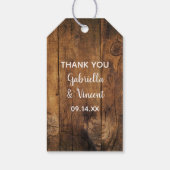 メイスンジャールピンクデイジーカントリーウェディングメッセージカード ギフトタグ (裏面)