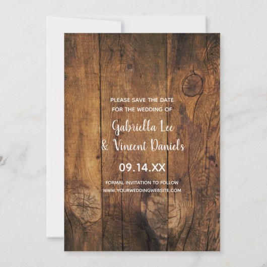 メイスンジャールピンクデイジーバーンドウェディング日付を保存 セーブザデート (裏面)