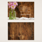 メイスンジャールピンクデイジー結婚ズのチャリティーフェイスカード (正面&裏面)