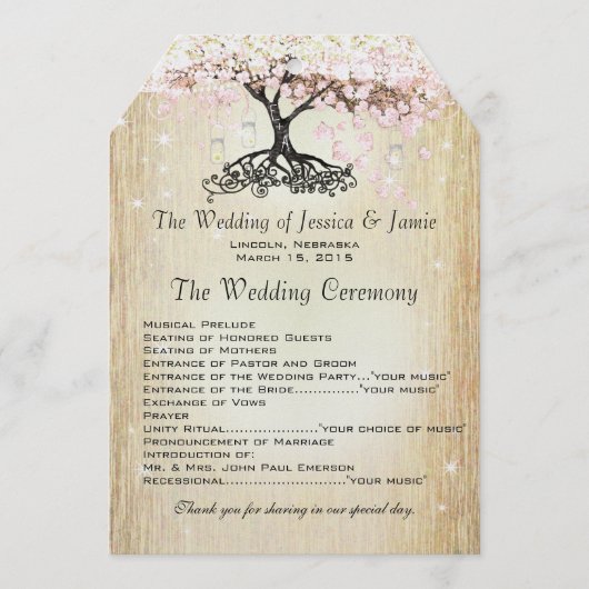 メイスンジャールピンクローズ金ゴールドハートリーフツリープログラム プログラム (正面)