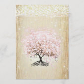 メイスンジャールピンクローズ金ゴールドハートリーフツリーメニュー メニュー (裏面)