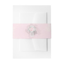 メイスンジャールピンク&ホワイトフローラズ 招待状ベリーバンド