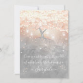 メイスンジャールピーチピンクハートリーフ結婚の木の中 招待状 (裏面)