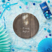 メイスンジャールホタル素朴照明結婚ズ ペーパープレート (パーティー)