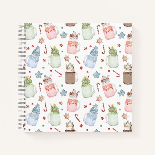 メイスンジャールミルクシェイクキャンディキャンズクリスマスレシピ ノートブック (正面)