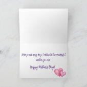 メイスンジャールメロディ – カスタマイズ可能な母の日用カード カード (内部)