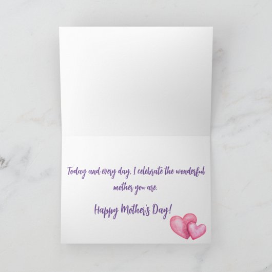 メイスンジャールメロディ – カスタマイズ可能な母の日用カード カード (内部)