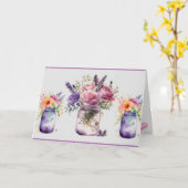 メイスンジャールメロディ – カスタマイズ可能な母の日用カード カード (黄色い花)