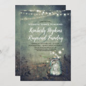 メイスンジャールライツウッドランド素朴リハーサルディナー 招待状 (正面/裏面)