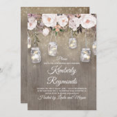 メイスンジャールライツフローラ素朴バースデーパーティー 招待状 (正面/裏面)