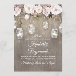 メイスンジャールライツフローラ素朴バースデーパーティー 招待状