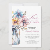 メイスンジャールラブイン開花フローラブライダルシャワー 招待状 (正面)
