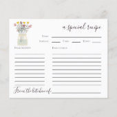 メイスンジャールワイルドローザブライダルシャワーレシピカード (正面)