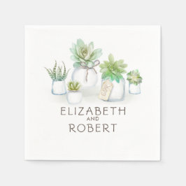 メイスンジャール多肉食素朴国 スタンダードカクテルナプキン