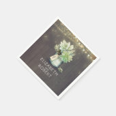 メイスンジャール多肉食素朴国 スタンダードカクテルナプキン (角)