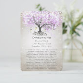 メイスンジャール放射ラベンダー結婚の方向札 エンクロージャーカード (スタンド正面)
