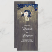 メイスンジャール海軍の花素朴結婚式 プログラム (正面/裏面)