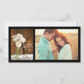 メイスンジャール白デイジーバーンドウェディング日付を保存 セーブザデート (正面)