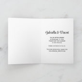 メイスンジャール白デイジーバーンドウェディング日付を保存 案内状 (内部)