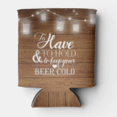 メイスンジャール素朴ストリングラ結婚イズ 缶クーラー (正面)