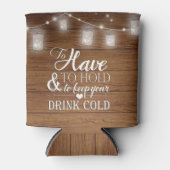 メイスンジャール素朴ストリングラ結婚イズ 缶クーラー (正面)