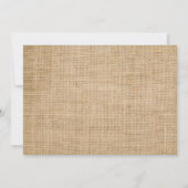 メイスンジャール素朴バーラップカントリーウェディング 招待状 (裏面)