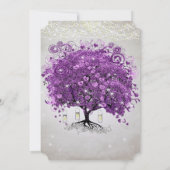 メイスンジャール輝くパープル結婚ズ 招待状 (裏面)