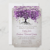 メイスンジャール輝くパープル結婚ズ 招待状 (正面)