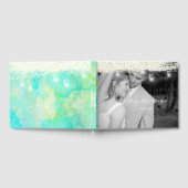 メイスンジャール青い緑の水の色あなたの結婚写真 ゲストブック (全面)