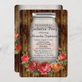 メイスンジャーヴィンテージ国の卒業パーティー 招待状 (正面/裏面)