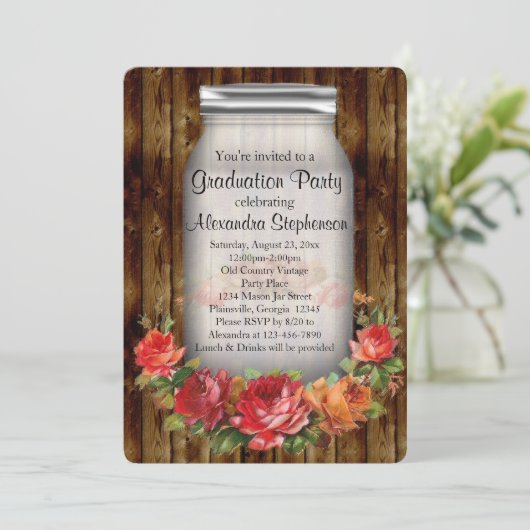 メイスンジャーヴィンテージ国の卒業パーティー 招待状 (スタンド正面)