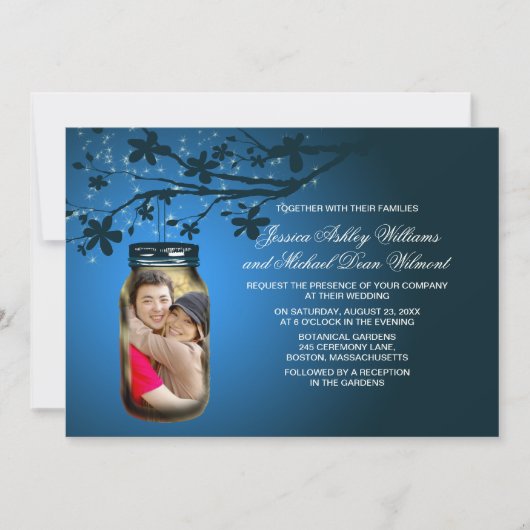 メイスンジャー夕べ屋外結婚式招待状 招待状 (正面)