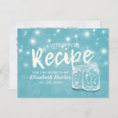 メイスンジャー弦光フローラブライダルシャワーレシピ インビテーションポストカード (正面/裏面)