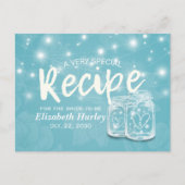 メイスンジャー弦光フローラブライダルシャワーレシピ インビテーションポストカード (正面)
