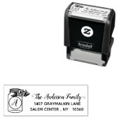 メイスンジャー書道アドレスファミリー手書き セルフインキングスタンプ (インサイチュ)