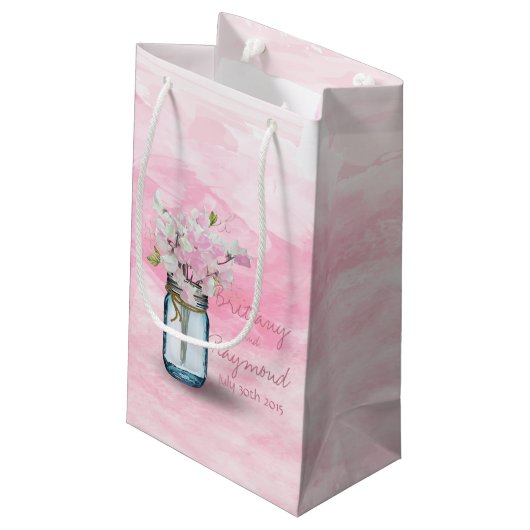 メイスンジャー水彩ピンク甘エンドウ豆 スモールペーパーバッグ (裏面アングル)