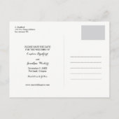 メイスンジャー水彩花の写真を保存する日付 案内ポストカード (裏面)