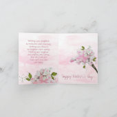 メイスンジャー水色ピンクの甘いエンドウ豆の母の日 カード (内部)