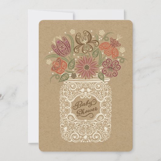 メイスンジャー秋ベビーシャワー招待状 招待状 (正面)