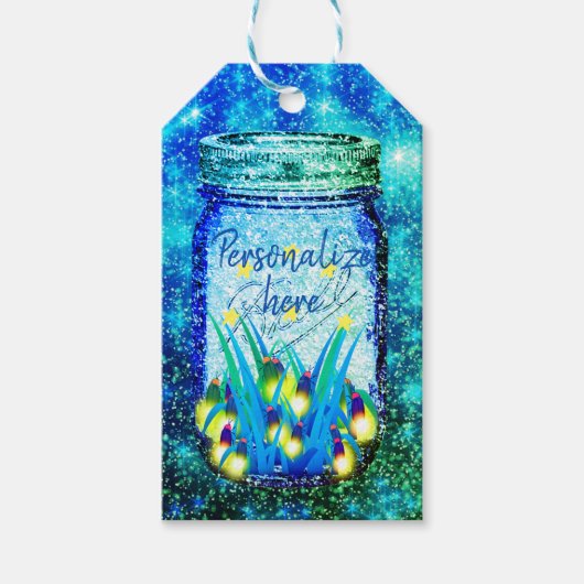 メイスンジャー稲妻バグ白熱［赤熱］光を放つホタル磁石 ギフトタグ (正面)